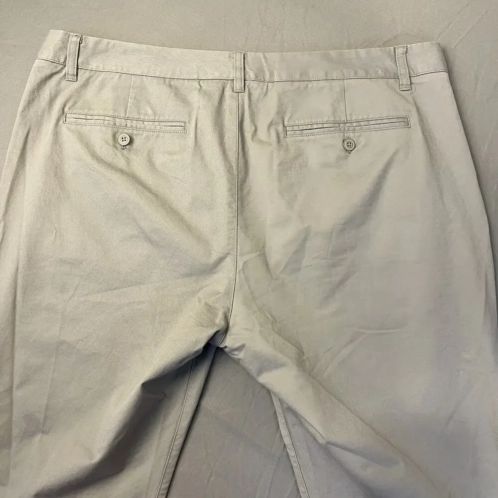 Bonobos Men’s 38X30 Pants Gray Slim Fit Khakis Chinos Flat Front Twill Workwear